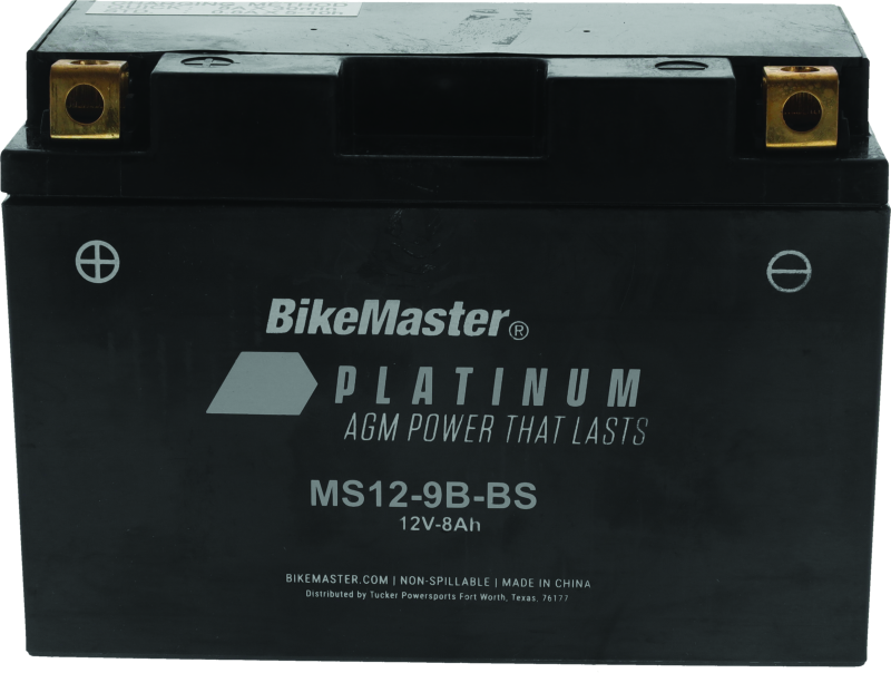 BikeMaster 780744 BikeMaster AGM Battery - MS12-9B-BS
