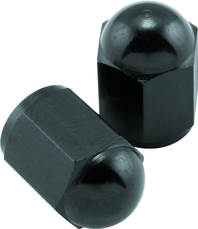 BikeMaster 151688 BikeMaster Valve Caps Aluminum (6 Pair) - Black