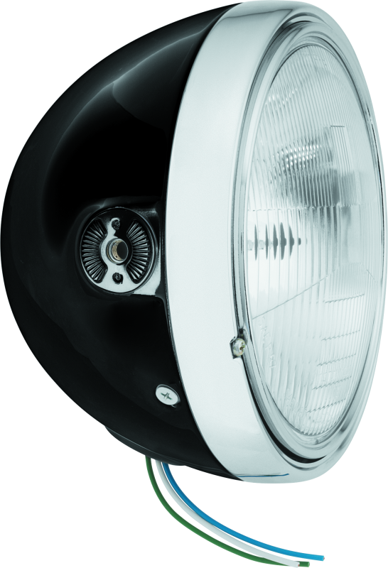 BikeMaster 152455 BikeMaster 7in Headlight Side Mount - Black