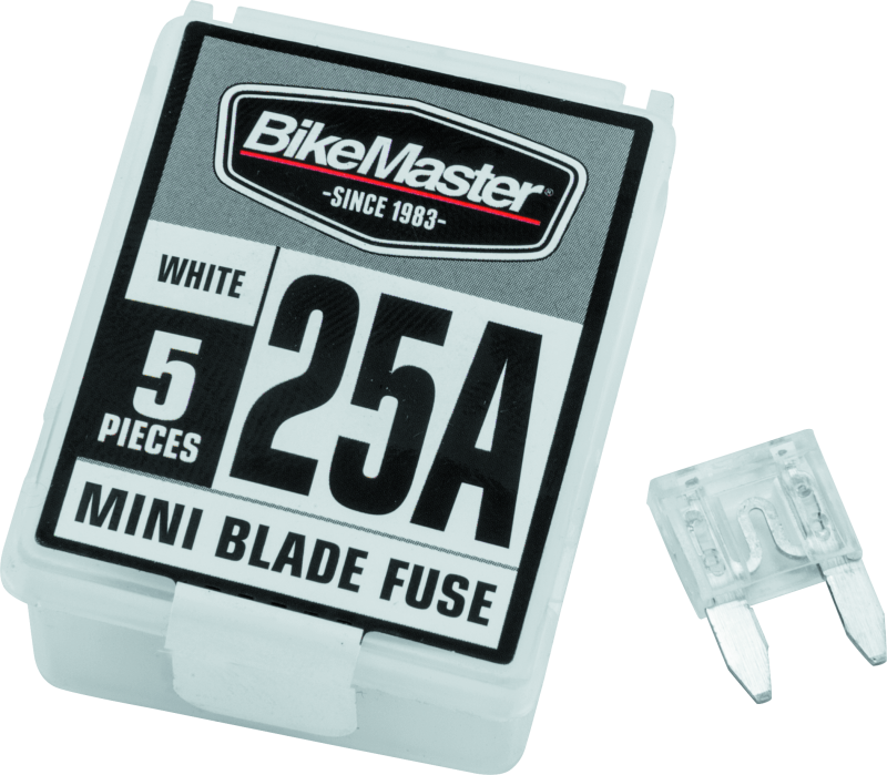 BikeMaster 152447 BikeMaster 5Piece 25A Replacement Mini Blade Fuse