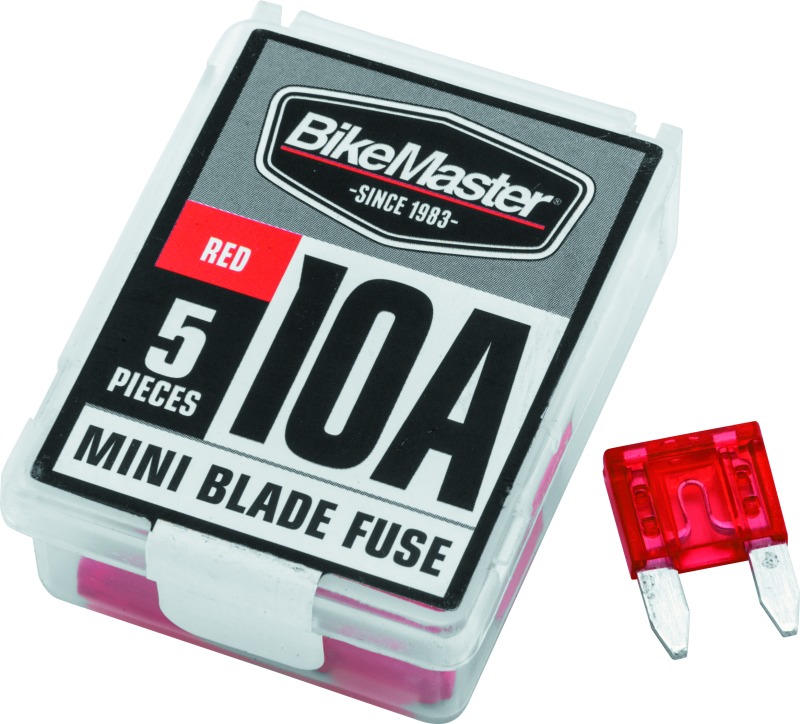 BikeMaster 152444 BikeMaster 5Piece 10A Replacement Mini Blade Fuse