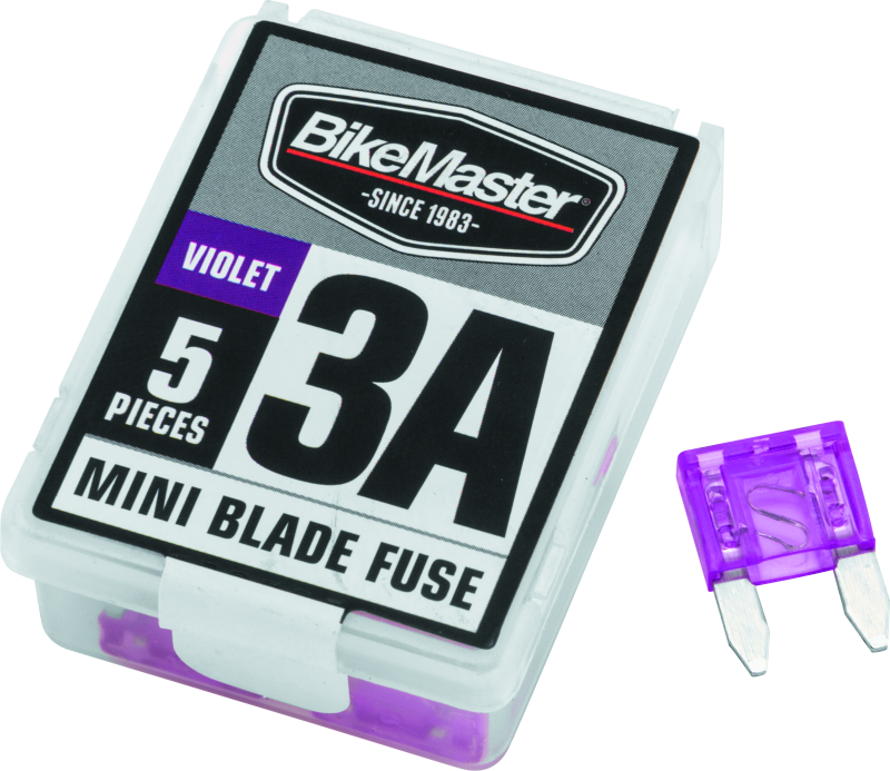 BikeMaster 152441 BikeMaster 5Piece 3A Replacement Mini Blade Fuse