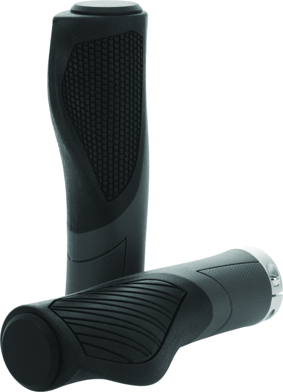 BikeMaster 102197 BikeMaster Lock-On Ergo Grips - Black/Grey