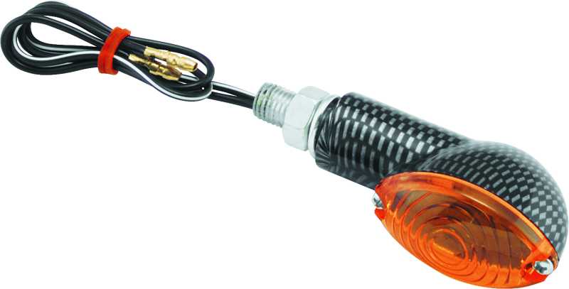 BikeMaster 266018 BikeMaster Ministalk Marker Light Oval Carbon/Amber