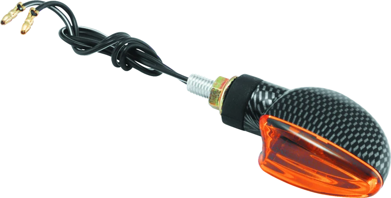 BikeMaster 266009 BikeMaster Ministalk Marker Light V-Shape Carbon/Amber