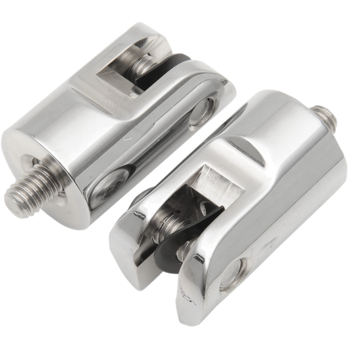 Accutronix #FPMT500-C - Rear Foot Peg Mounts - Silver - 3/8"-16