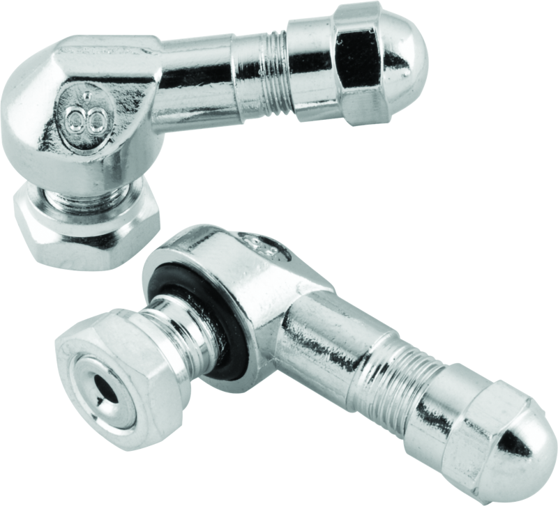 BikeMaster 151789 BikeMaster Valve Stem 2/Piece Pack Chrome