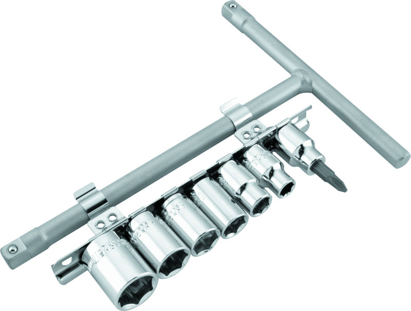 BikeMaster 151547 BikeMaster 3/8in Drive T-handle Set (8mm/10mm/12mm/13mm/14mm/17mm/#2 Phillips)