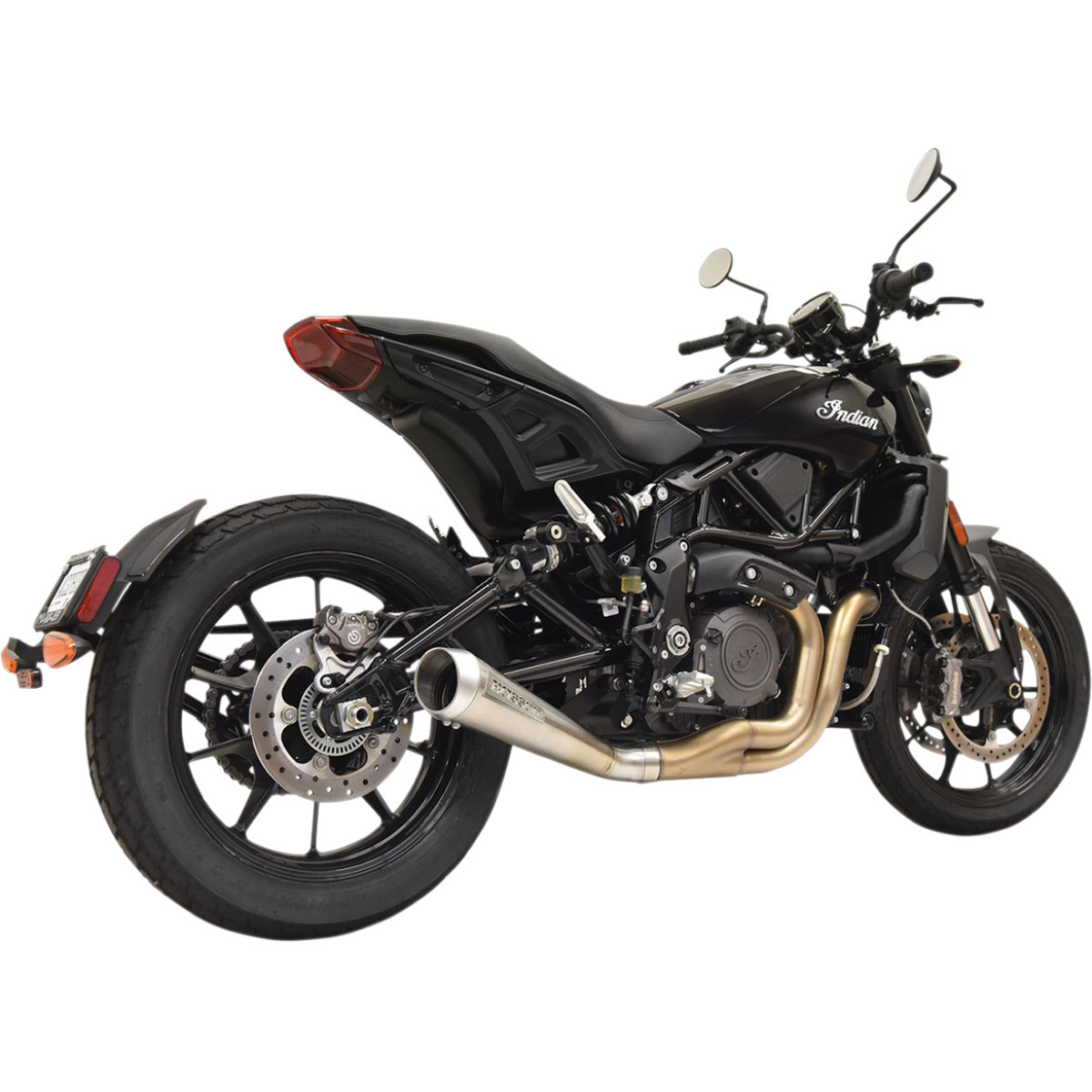 Bassani Xhaust #8F127SS - 4" Short Megaphone Muffler without Catalytic Converter - Low Mount