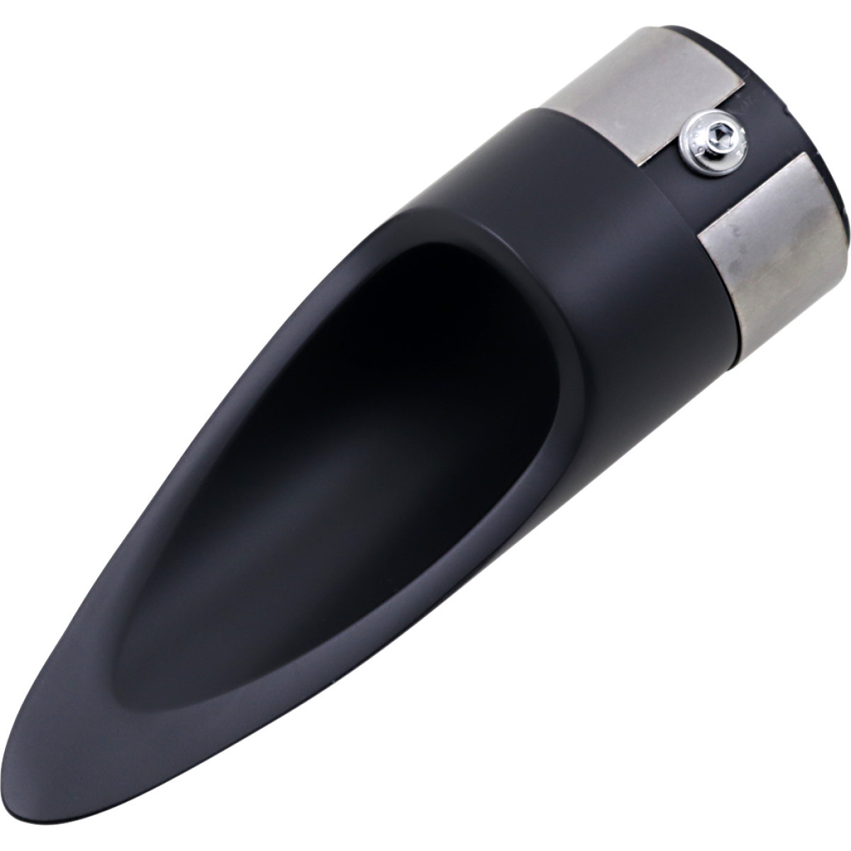 Baron #BA-1100-01B - Family Jewel Exhaust Tip - Black - Scalloped