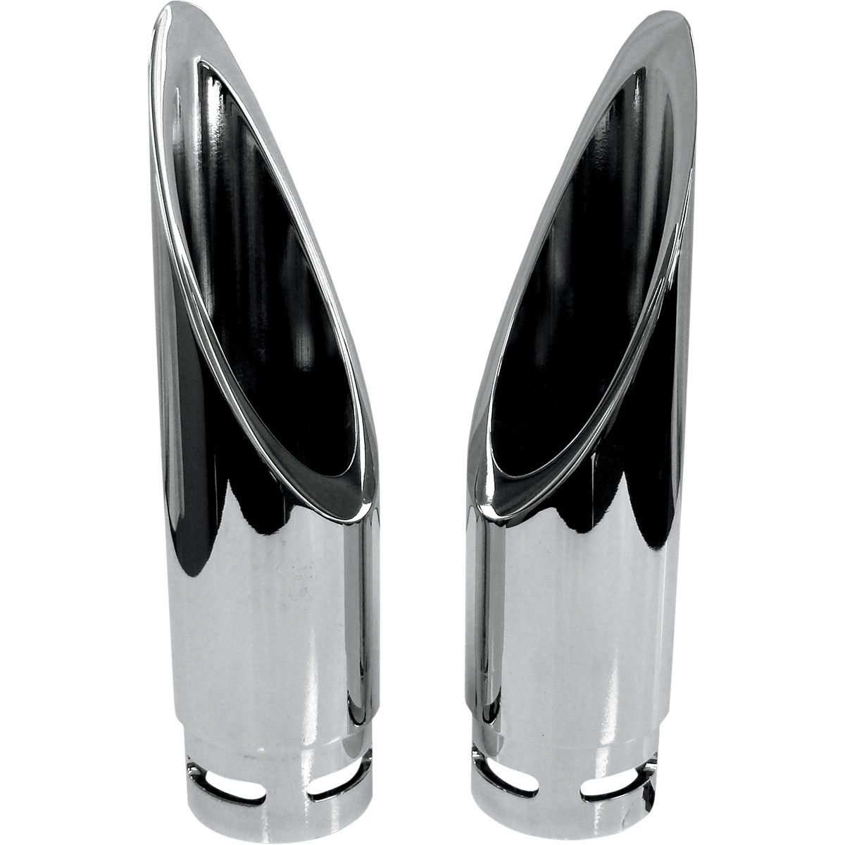 Baron #BA-1100-00 - Family Jewel Exhaust Tip - Chrome - Xtreme Slash