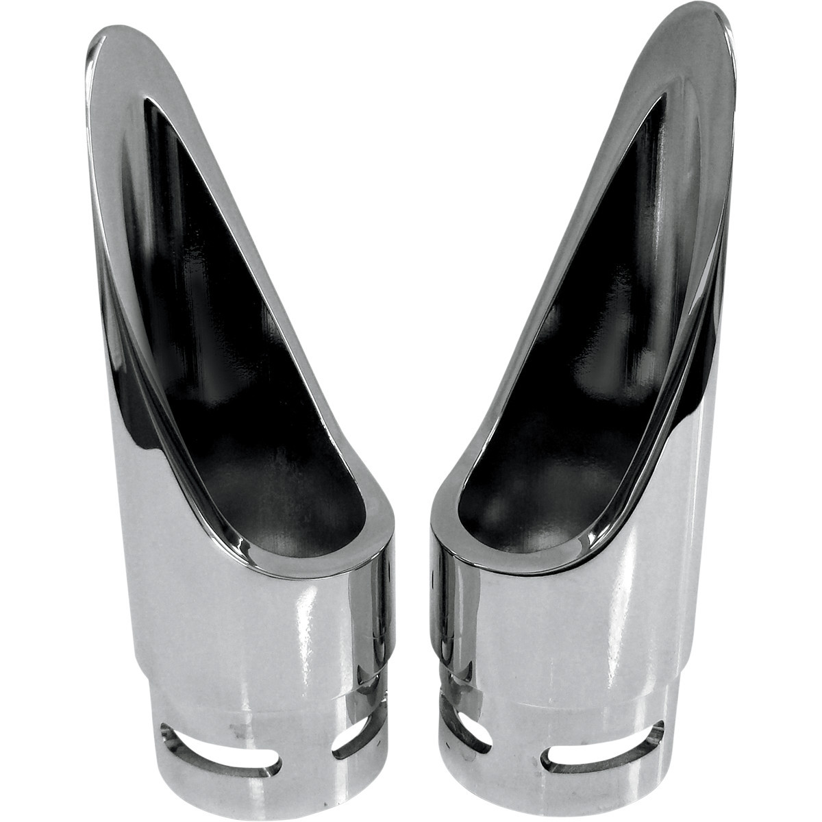 Baron #BA-1100-01 - Family Jewel Exhaust Tip - Chrome - Scalloped