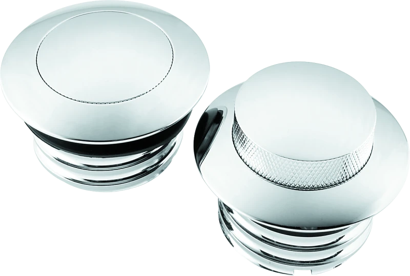 Bikers Choice 493060 Bikers Choice 82 Up W/Dual Cap Chrome Pop Up Billet Gas Cap Set