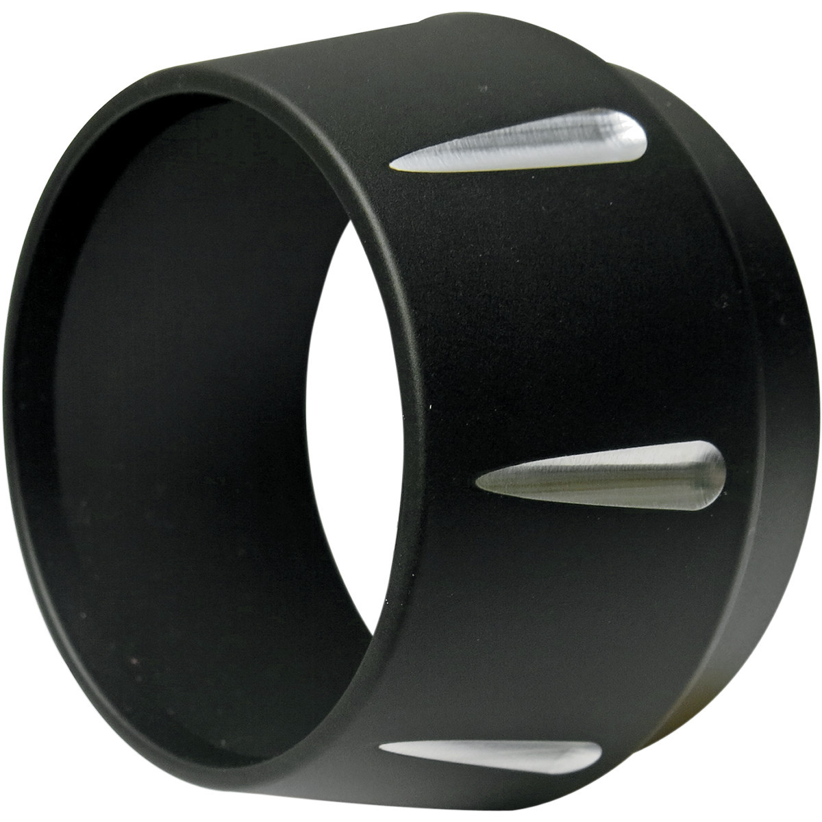 Bassani Xhaust #BESMR - End Cap - Black - Fluted - Short Megaphone