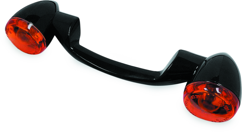 Bikers Choice 491157 Bikers Choice 91-08 Touring 86-17 FLST Narrow Black Rear Turn Signal Bar Kit W/Amber Lens