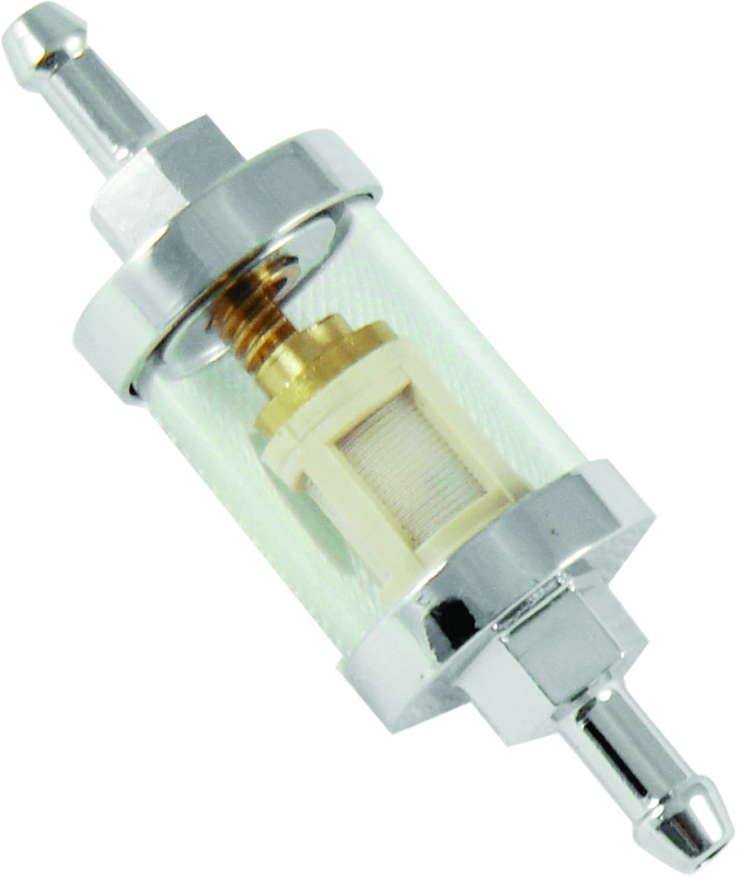 Bikers Choice 603516 Bikers Choice Chrome Clear View Fuel Filter 1/4 Inch Hose Universal