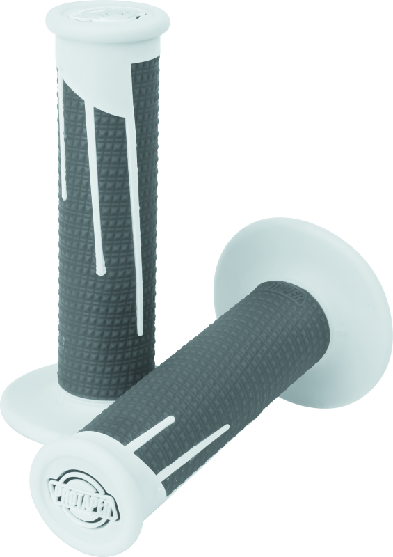 ProTaper 021690 ProTaper Full Diamond Clamp-On Grips - White/Dark Gray