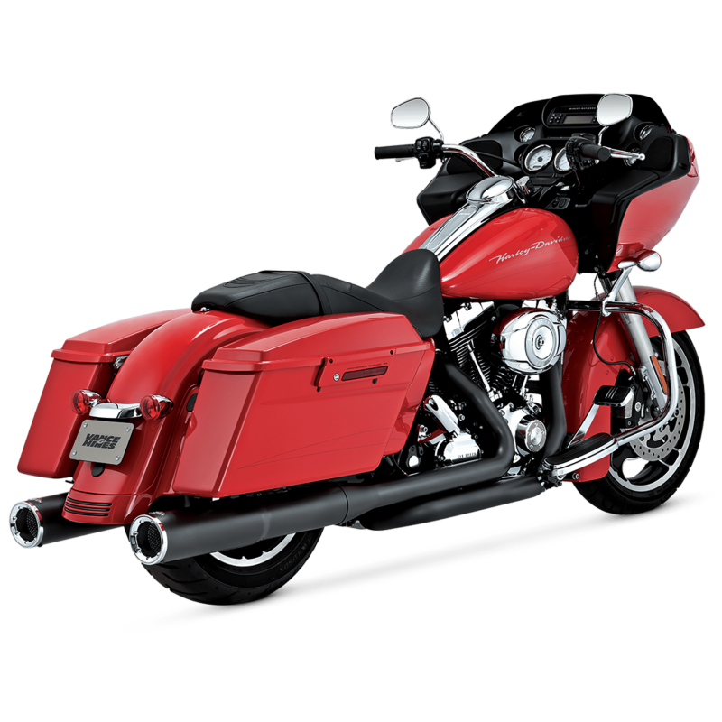 Vance and Hines 46759 Vance & Hines HD Dresser 95-16 Hi-Output Slipons Black Slip-On Exhaust
