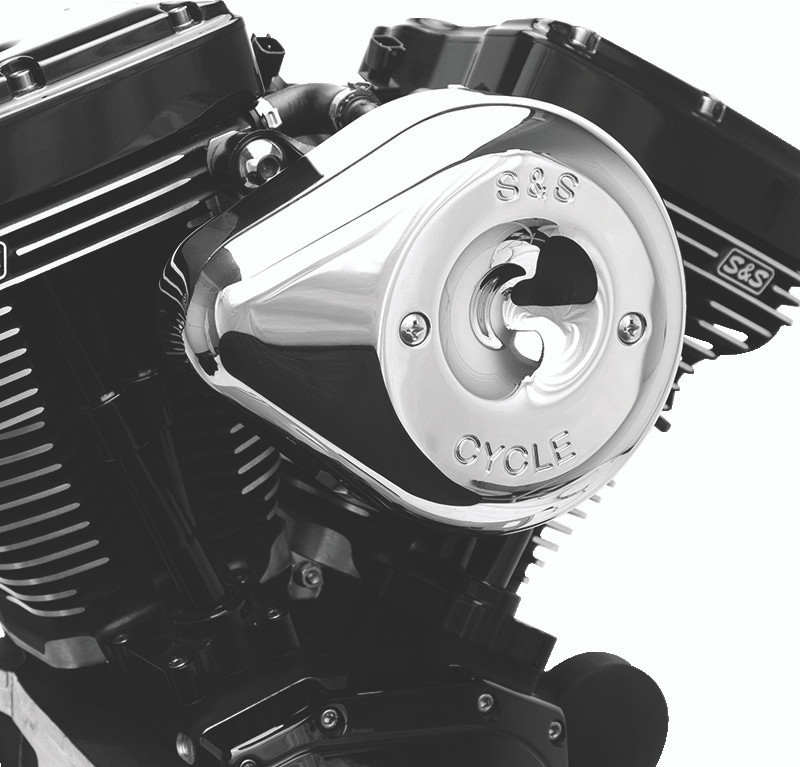 S&S Cycle 170-0524B S&S Cycle 2017+ M8 Models Stealth Air Cleaner Kit w/ Chrome Teardrop Cover