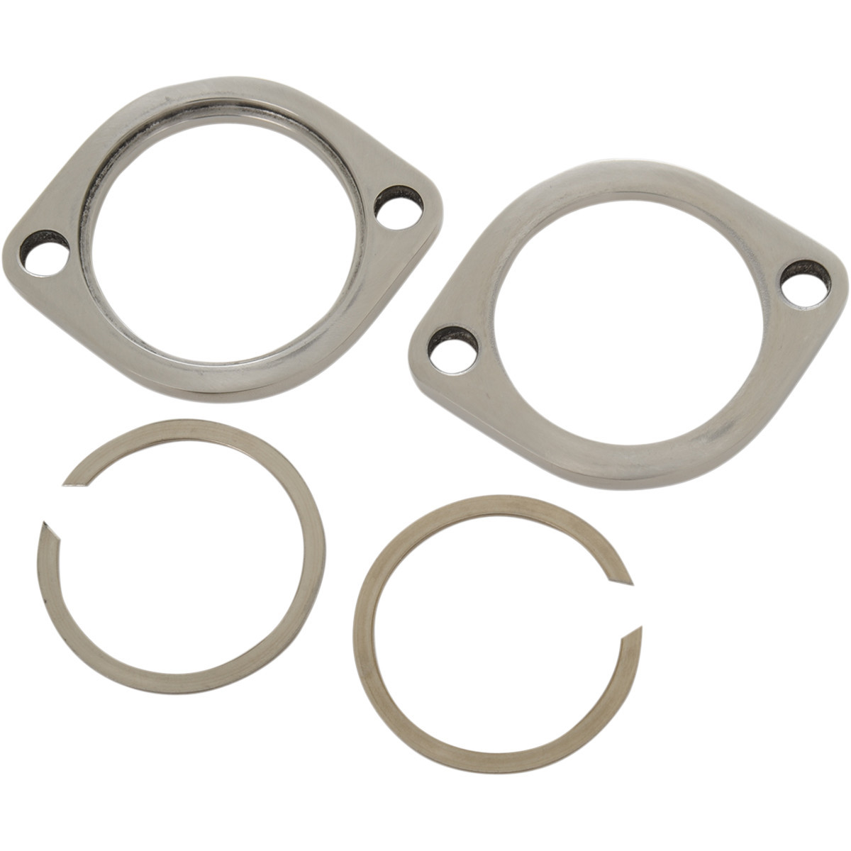 Drag Specialties - Exhaust Flange Kit - Polished Stainless Steel