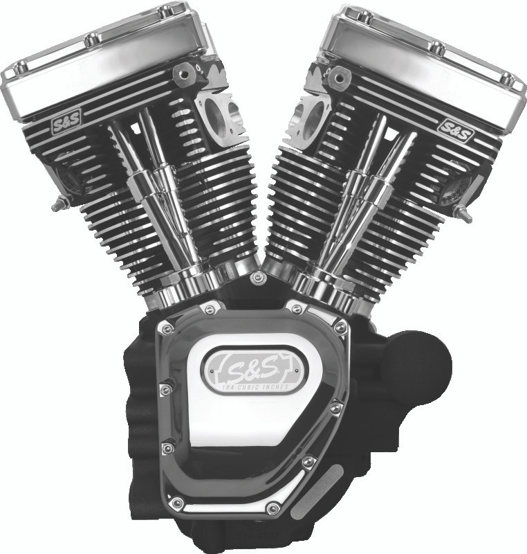 S&S Cycle 310-0882A S&S Cycle 06-17 Dyna T124 Engine - Wrinkle Black