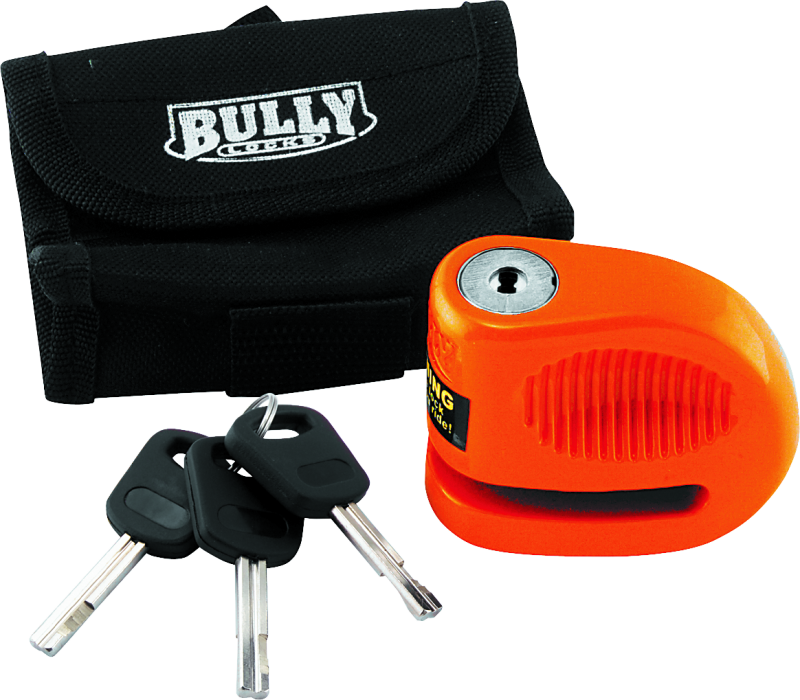 BikeMaster 132222 Bully Lock Disc Orange w/ Pouch - 5.5mm