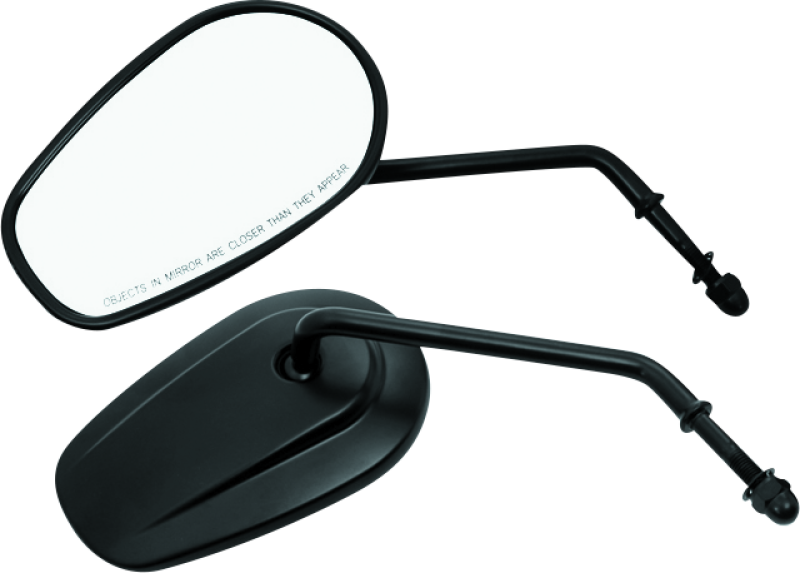 Bikers Choice 482007 Bikers Choice Black Tapered Long Stem Mirrors Pr