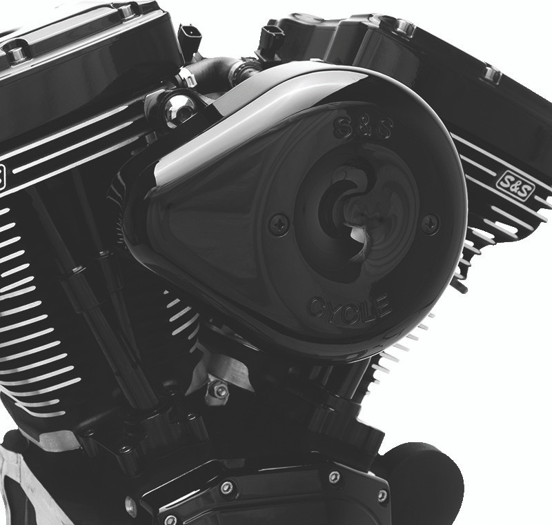 S&S Cycle 170-0529 S&S Cycle 07-17 BT Stealth Air Cleaner Kit w/ Black Teardrop Cover