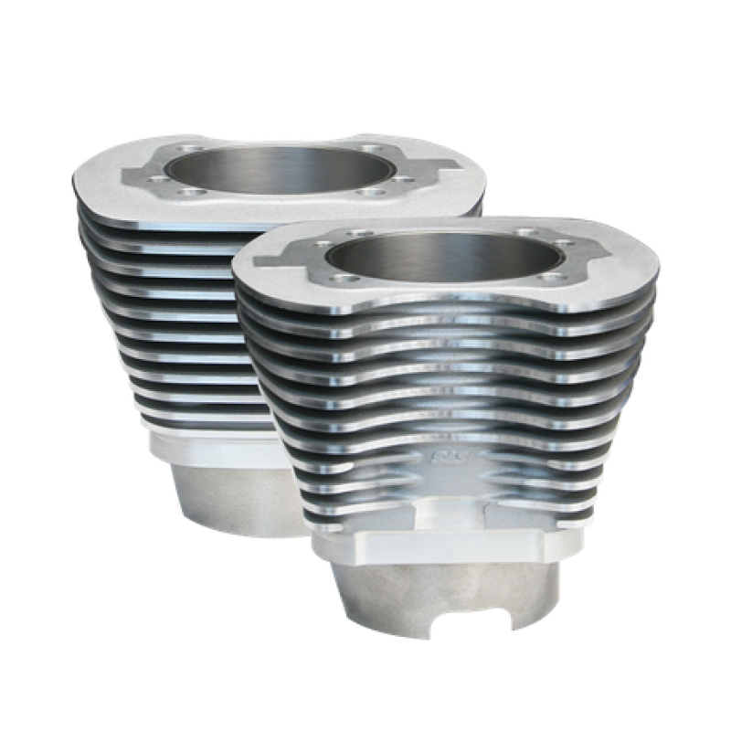 S&S Cycle 910-0234 S&S Cycle 99-06 BT 11 Fin 4-1/8in Bore Cylinder Set For 124in & 124in Hot Set Up Kits - Silver