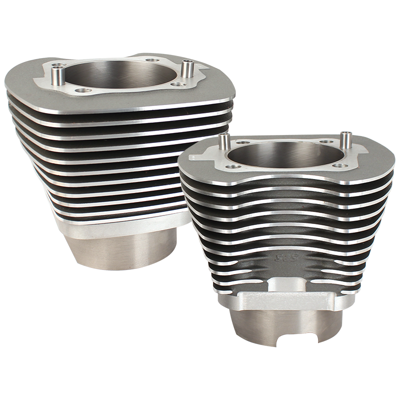 S&S Cycle 910-0497 S&S Cycle 07-16 BT 11 Fin 4-1/8in Bore Cyl Set For 117in & 117in Dish Hot Set Up Kit - Stone Gray