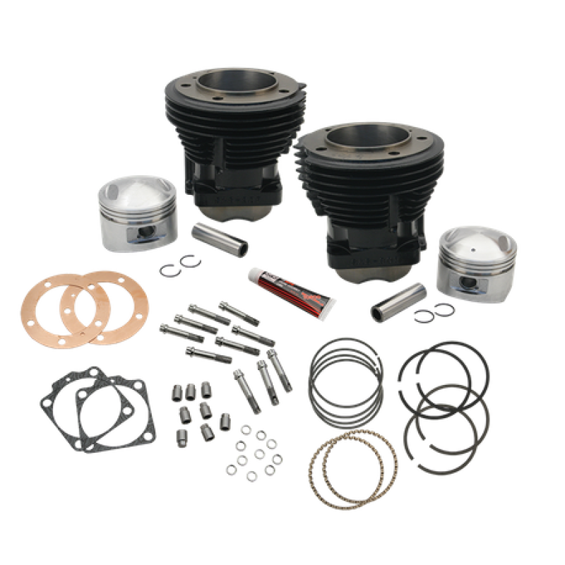 S&S Cycle 91-9101 S&S Cycle 66-84 BT 93in Standard Compression 3-5/8in Big Bore Cylinder & Piston Kit - Gloss Black