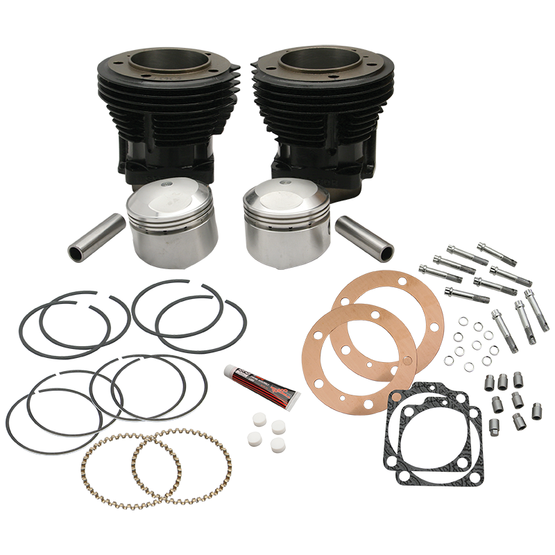 S&S Cycle 91-9401 S&S Cycle 66-84 BT 96in 3-5/8in Big Bore Cylinder & Piston Kit For S&S SH96 Engines - Gloss Black