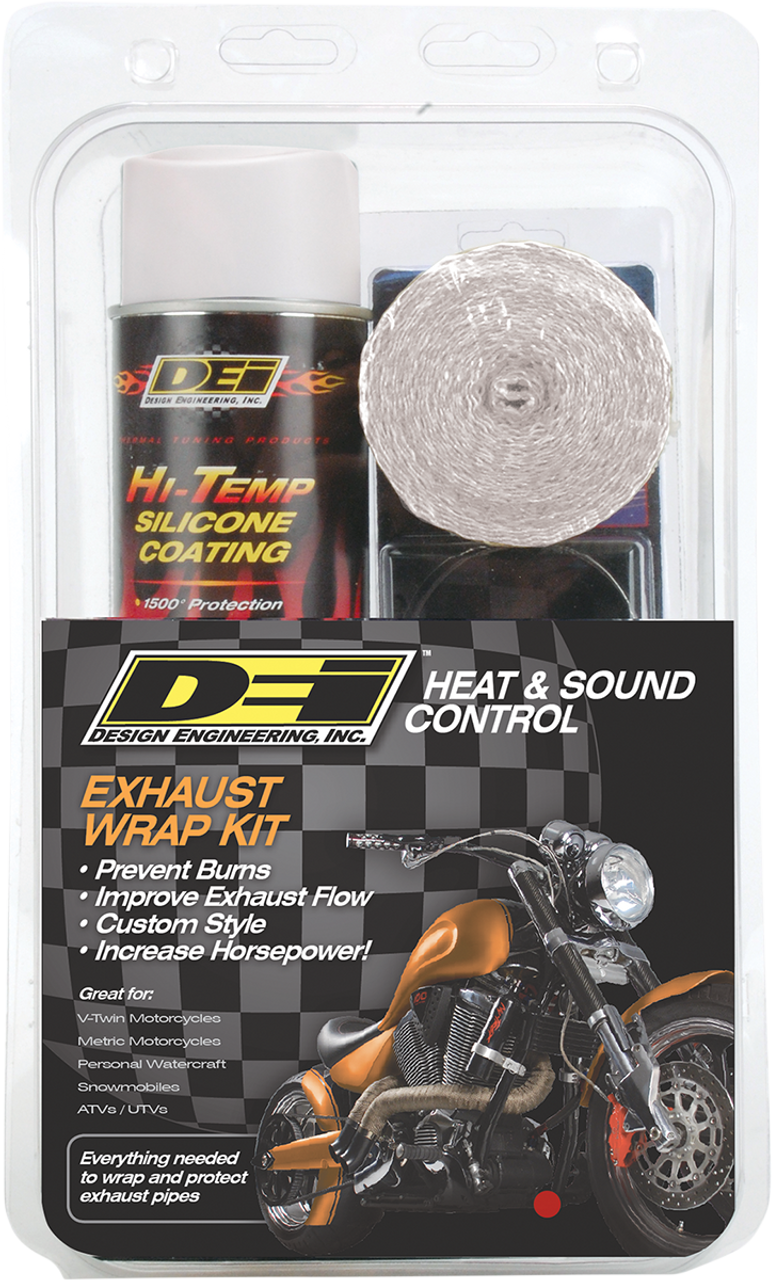 Exhaust Wrap Kit - White Wrap w/ White HT Silicone Coating