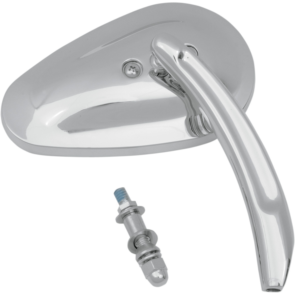 Drag Specialties - Mirror - Side View - Teardrop - Chrome - Right