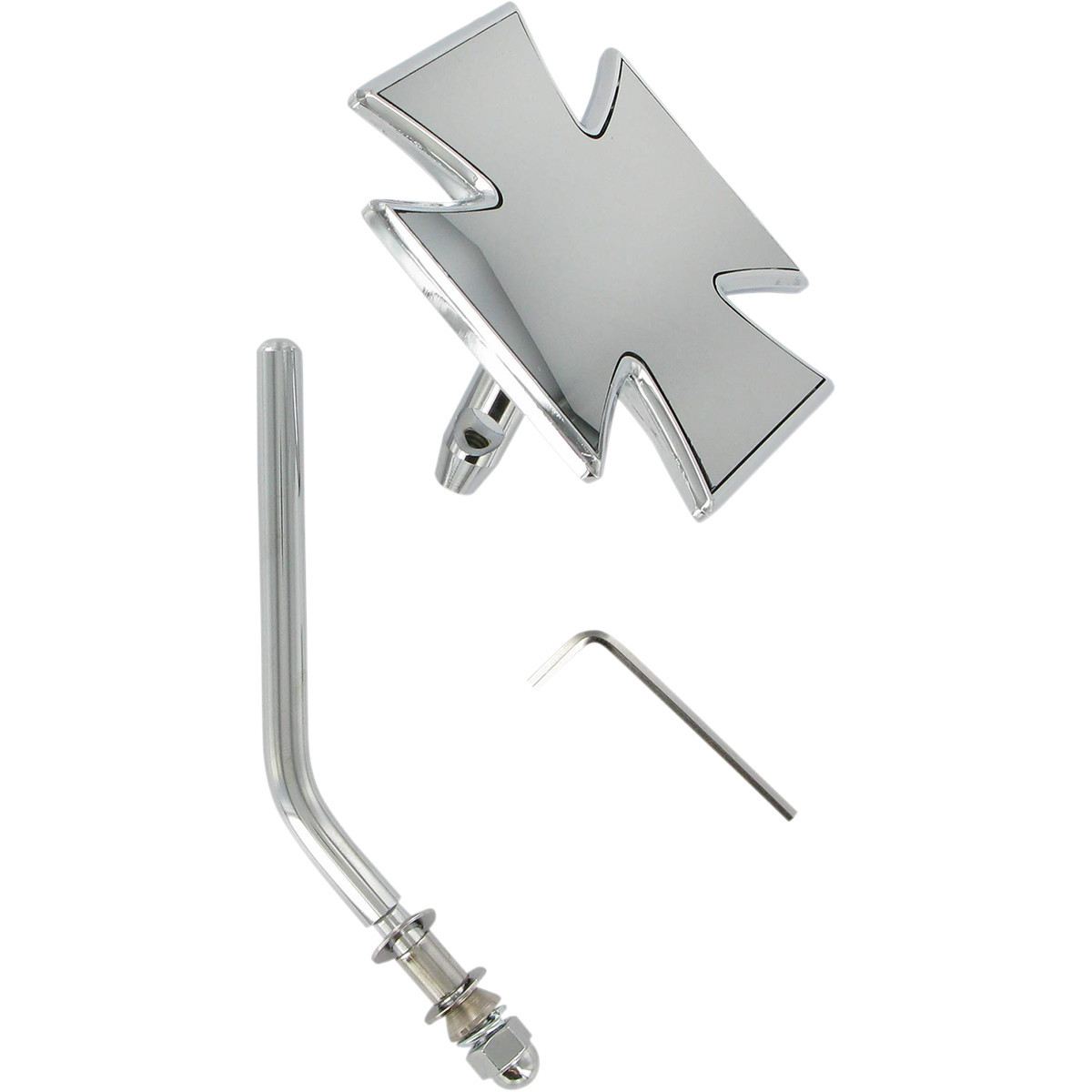 Drag Specialties - Mirror - Side View - Maltese - Chrome - Round Stem - Each