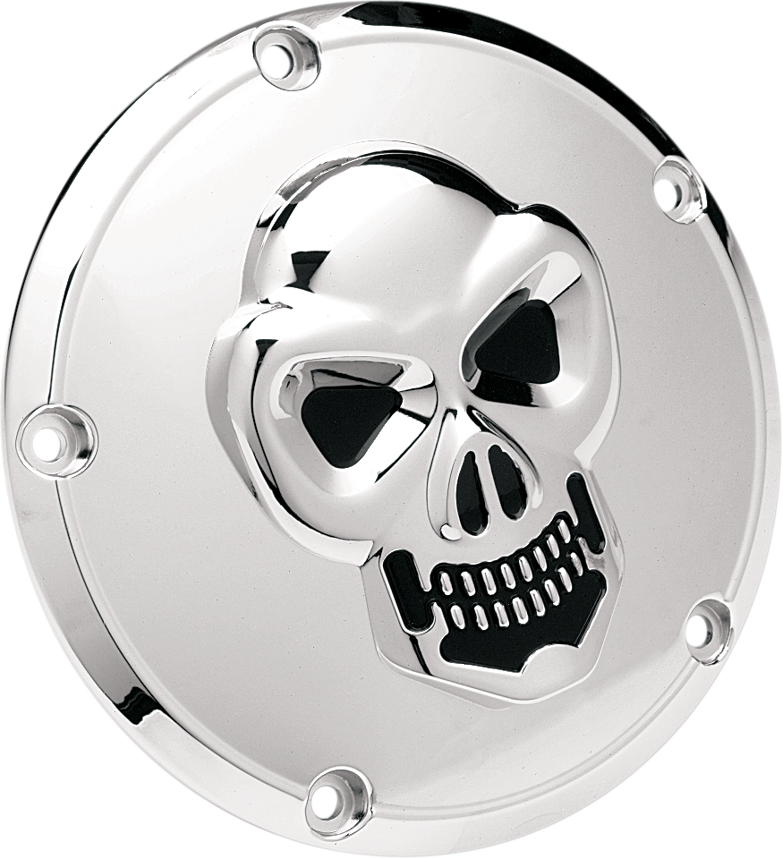 Skull Derby Cover - Chrome - 5 Hole