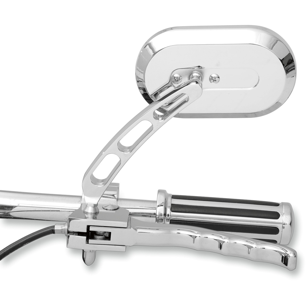 Drag Specialties - Mirror - Side View - Oval - Chrome - Left - Each