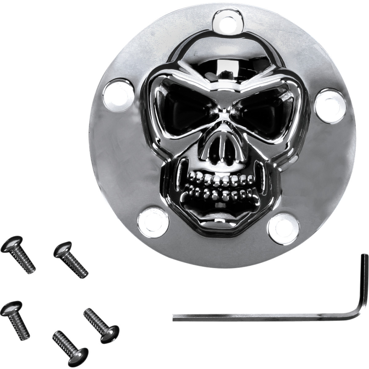 Drag Specialties - 3-D Skull Points Cover - Twin Cam