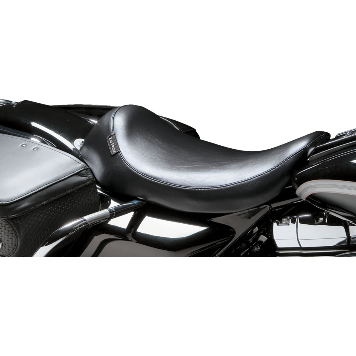 LE Pera #LH-857 - Silhouette Solo Seat - Smooth - Black - FLH '02-'07