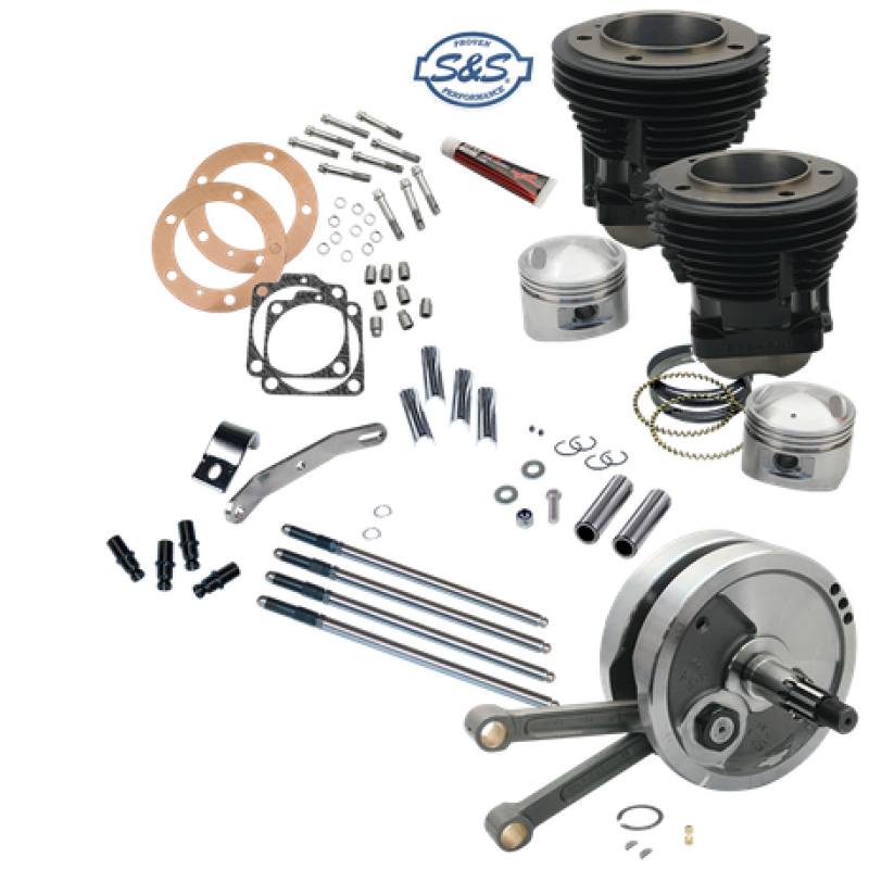 S&S Cycle 91-9126 S&S Cycle 70-84 BT 93in Sidewinder Big Bore Stroker Kit - Gloss Black