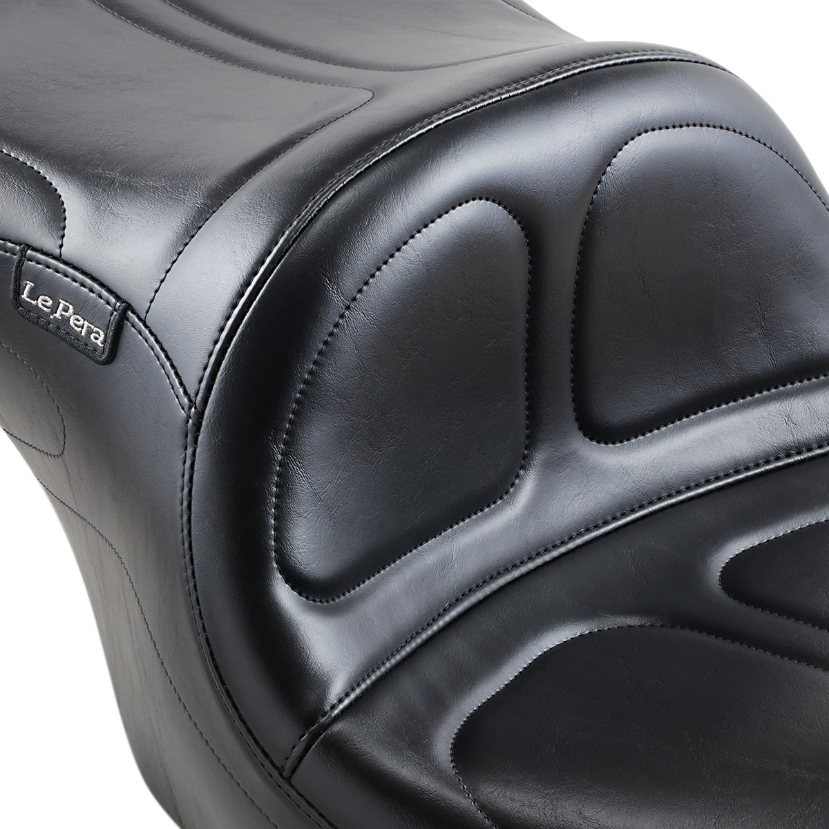 LE Pera #LH-957 - Maverick Seat - without Backrest - Stitched - Black - FLH/FLT '02-'07