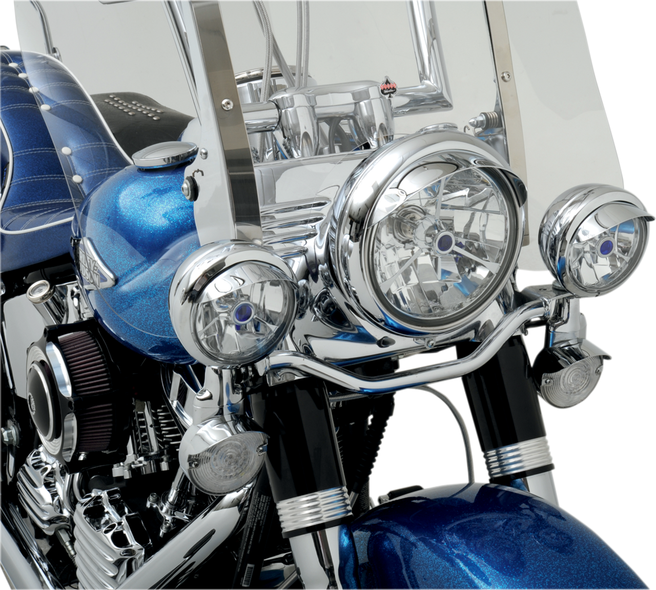 Drag Specialties Visor for 4 1/2" Headlight - Chrome