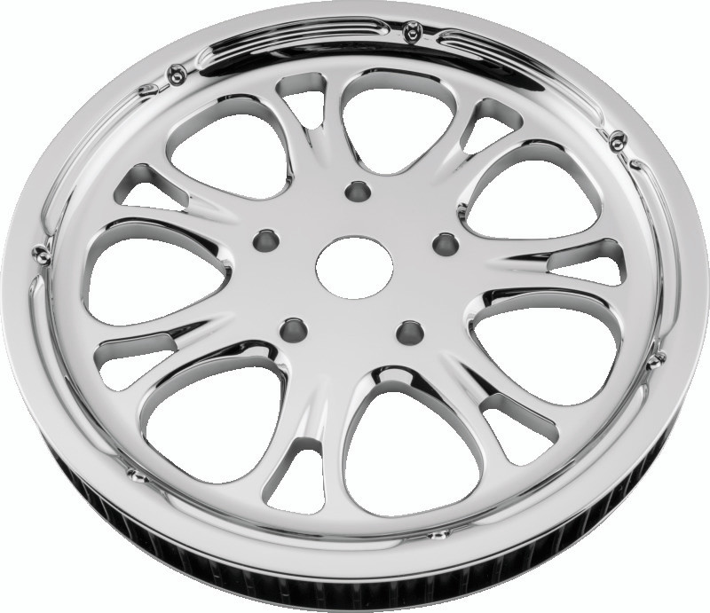 Performance Machine 0093-6266HEAL-CH Performance Machine Belt Pulley 66T x 1in Heathen - Chrome
