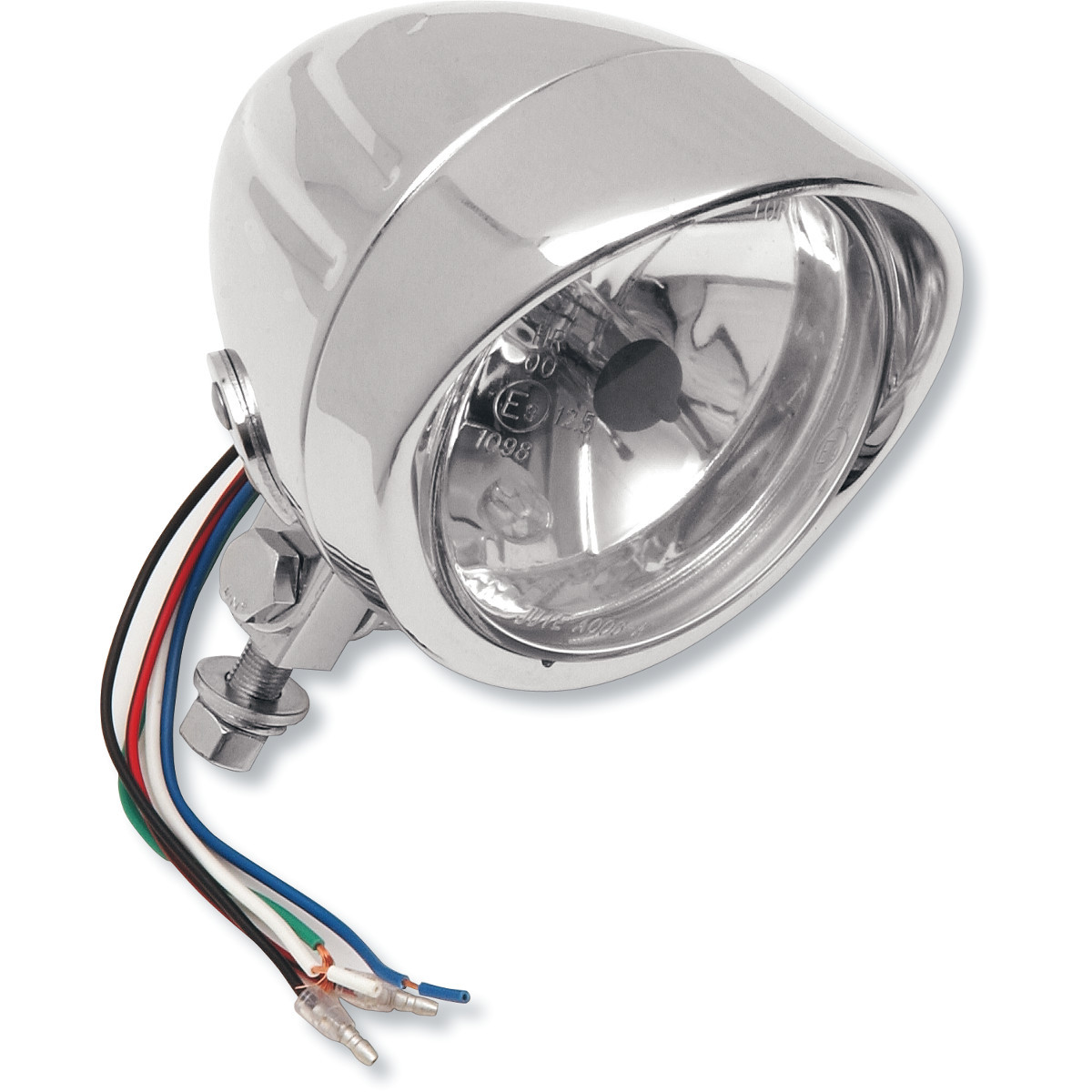 Drag Specialties - Spotlight w/Visor - 4-1/4" - w/Running Light - Clear Lens