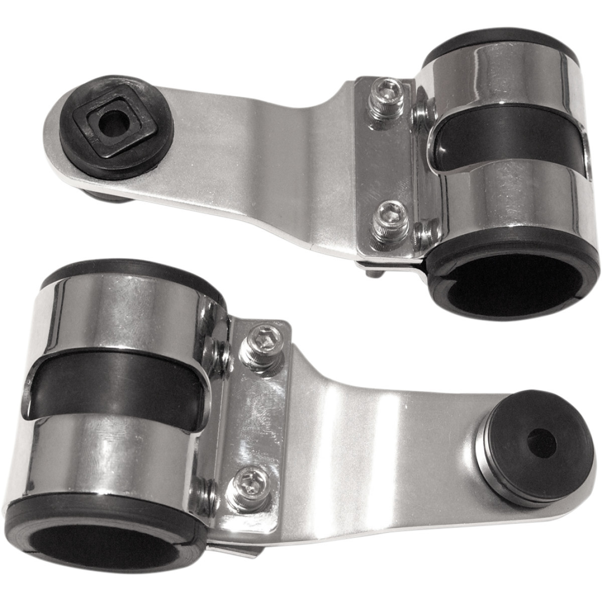Emgo #66-35850 - Headlamp Bracket - Chrome/Black