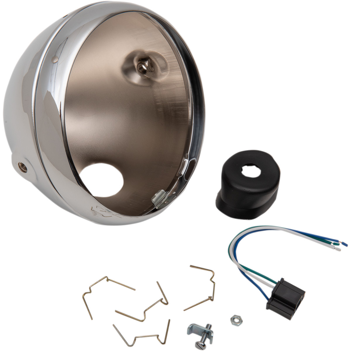 Emgo #66-65066 - Lucas Style Headlight Shell - 7" - Chrome