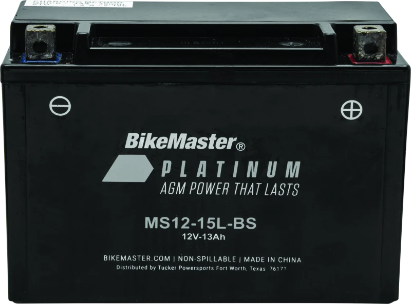 BikeMaster 780717 BikeMaster AGM Battery - MS12-15L-BS