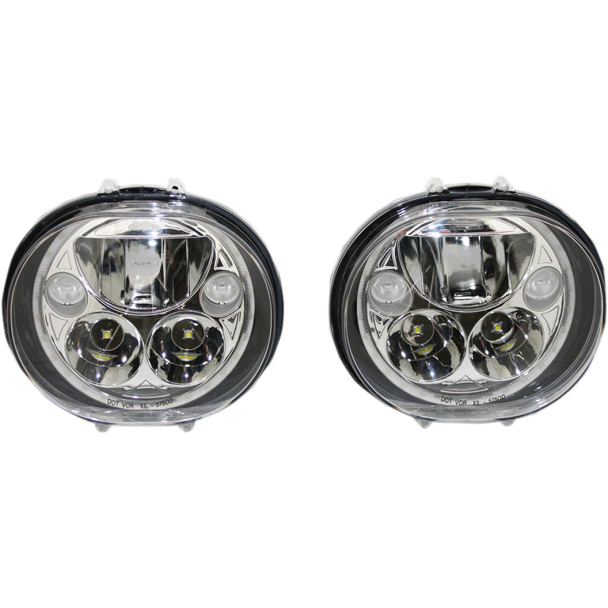 Custom Dynamics #CDTB-575OV-C - LED Headlight - 5-3/4" - Chrome
