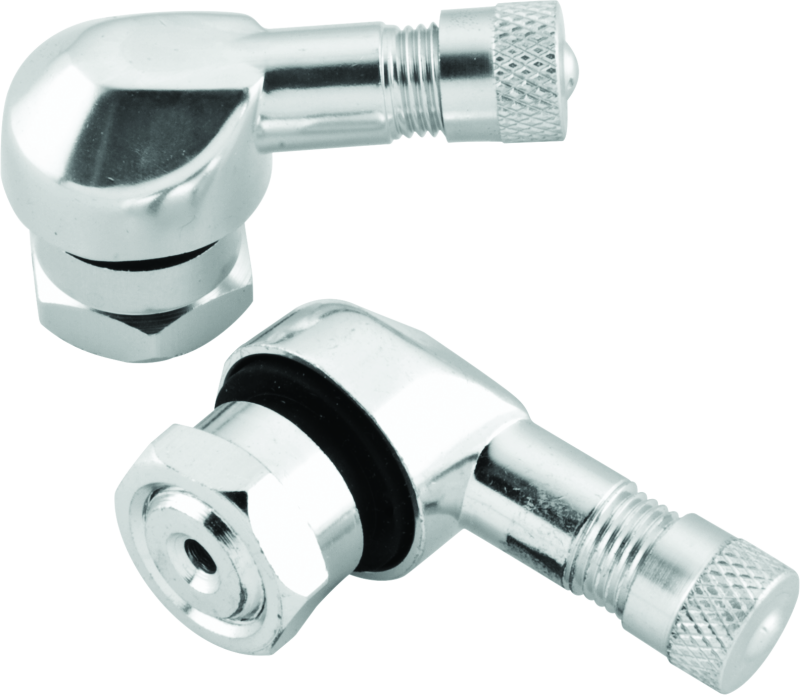 BikeMaster 151790 BikeMaster Valve Stem 2/Piece Pack Silver