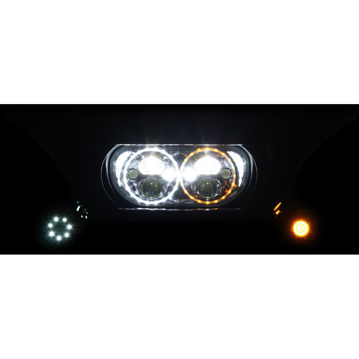 Custom Dynamics #CDTB-RG-15-B - Headlight - Black - FLTR